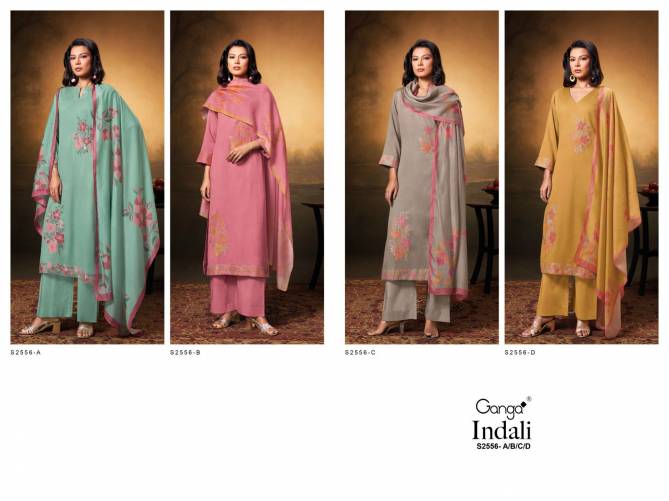 Indali 2556 By Ganga Cotton Silk Printed Dress Material Wholesale Shop In Surat